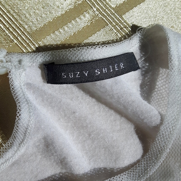 Size S Suzy Shier Floral Mesh Daisy tank top - Picture 10 of 12